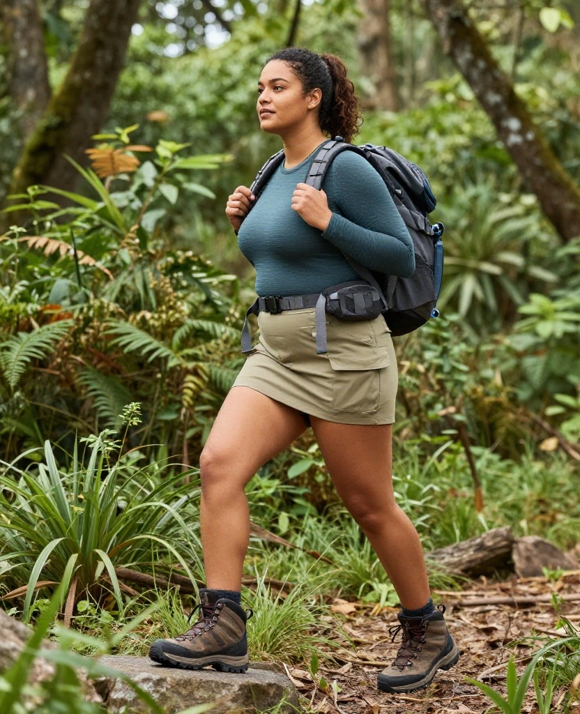 30 Chic Skirt Outfit Ideas to Elevate Your Style for Every Occasion - 28. Ready for Adventure with a Hiking Skirt 1