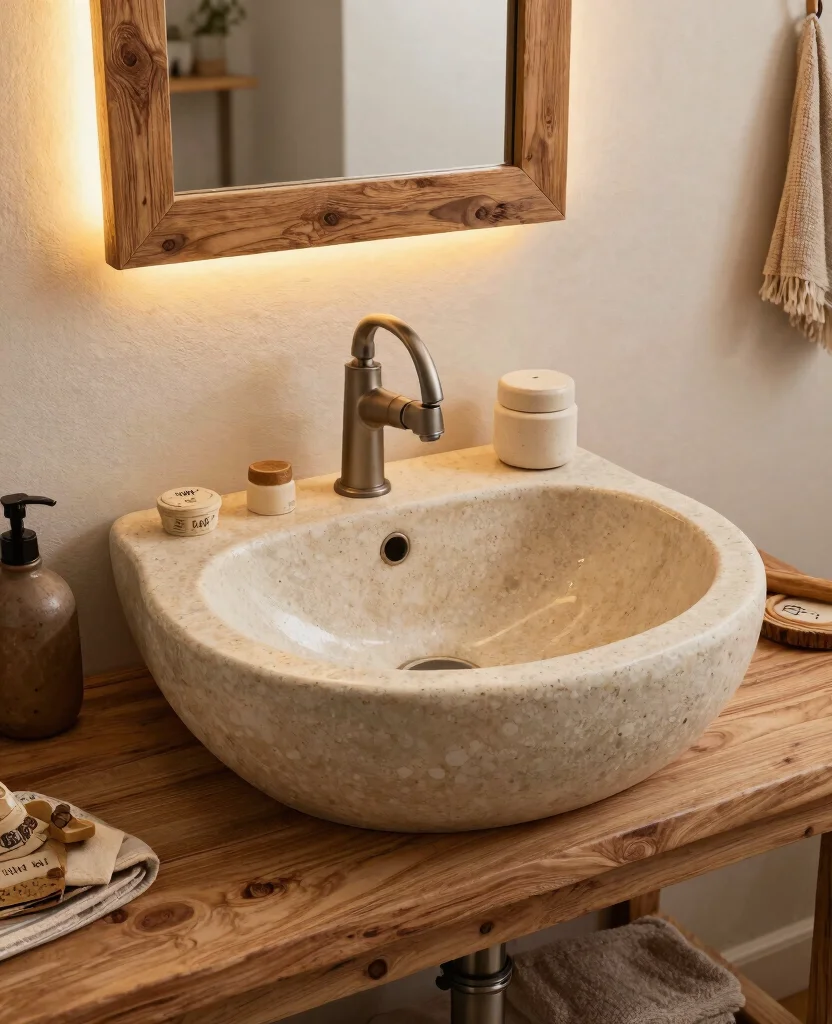 Charming Rustic Bathroom Sink Ideas to Transform Your Space into a Cozy Retreat - 10. Customized Sinks: Your Personal Touch 1