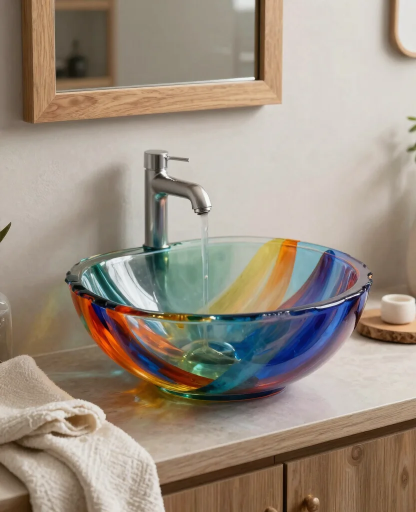 Charming Rustic Bathroom Sink Ideas to Transform Your Space into a Cozy Retreat - 8. Artistic Sinks: A Touch of Creative Flair 1