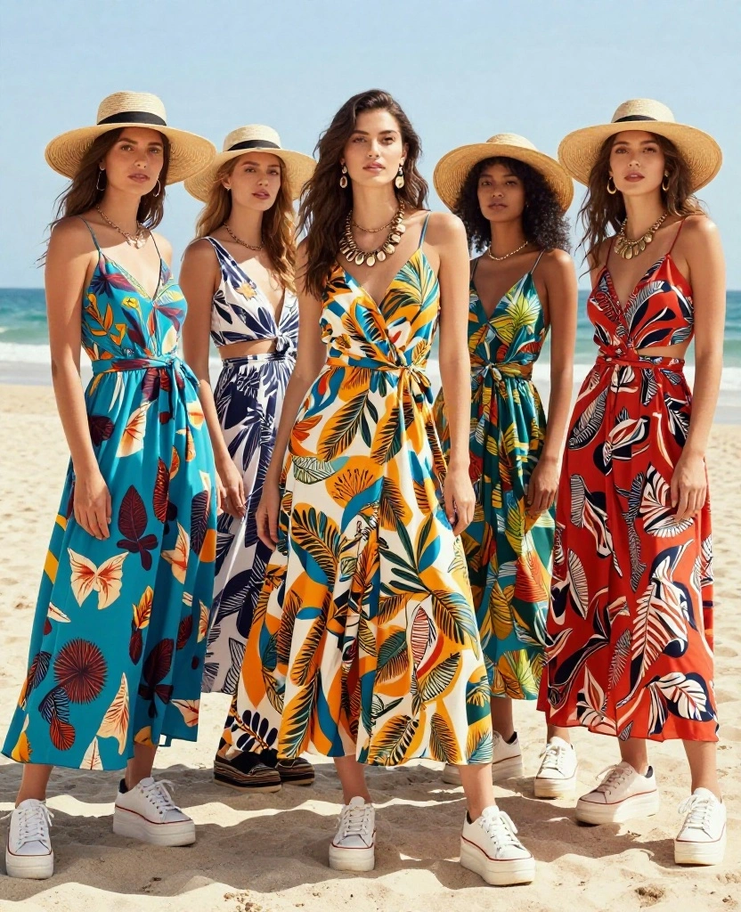 Chic Ways to Style a Skirt with Sneakers for Effortless Everyday Glam - 5. Printed Maxi Skirt with Platform Sneakers 1