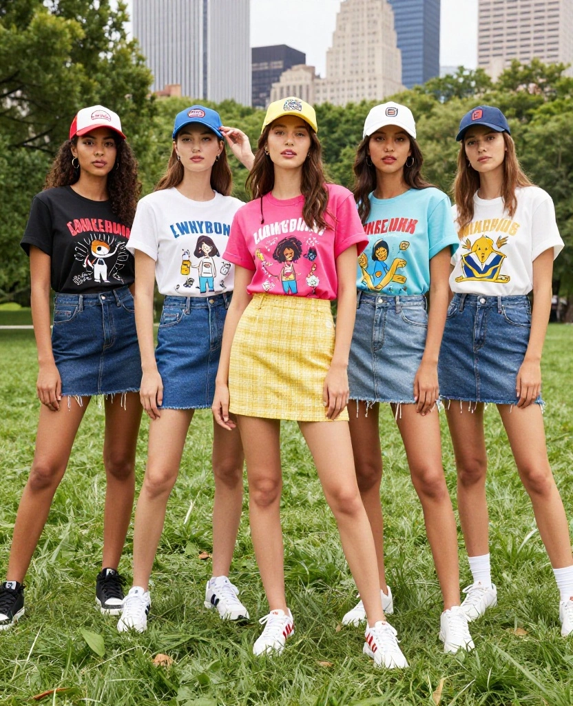 Explore the Hottest Skirt and Top Styles to Elevate Your Fashion Game This Season - 4. Mini Skirts with Graphic Tees 1