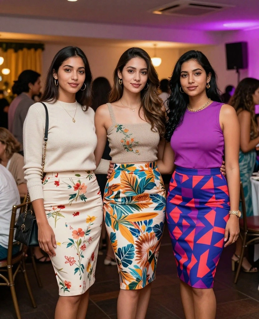 Stylish Skirt Graduation Outfit Ideas to Celebrate Your Big Day in Style - 10. Printed Skirt with a Fitted Sweater 1