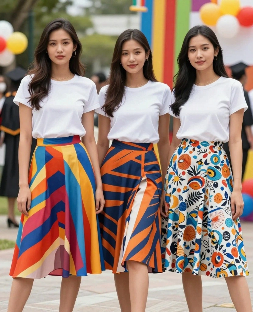 Stylish Skirt Graduation Outfit Ideas to Celebrate Your Big Day in Style - 7. Asymmetrical Skirt with a Simple Blouse 1