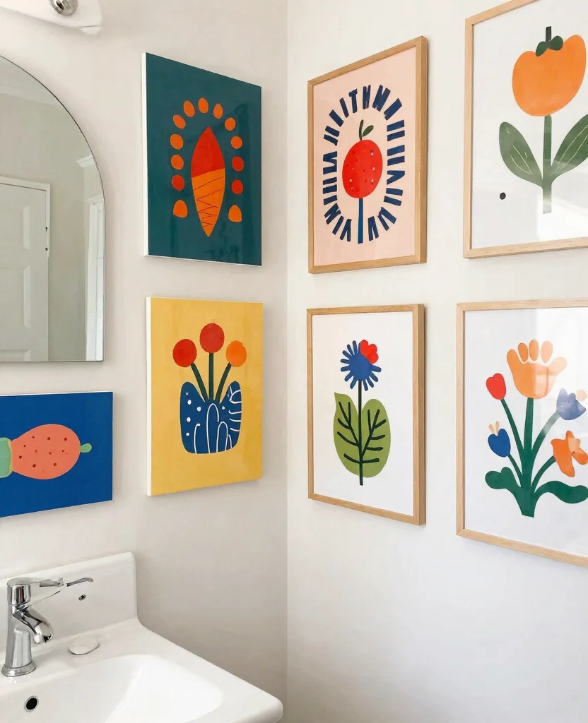 Transform Your Bathroom with Dollar Store DIY Decor: Wall Art & Organizing Ideas! - 10. Fun Bath Time Decor with DIY Art 1
