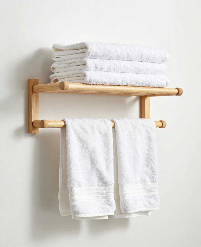 Transform Your Bathroom with Dollar Store DIY Decor: Wall Art & Organizing Ideas! - 8. Stylish Towel Racks from Dollar Store Items 1