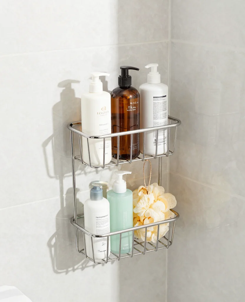 Transform Your Small Bathroom with Creative Storage Ideas for a Clutter-Free Oasis - 10. Stylish Shower Caddies: Keep Essentials Handy 1