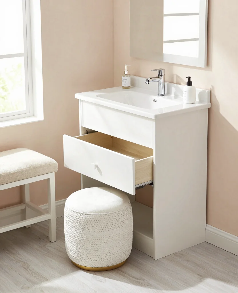 Transform Your Small Bathroom with Creative Storage Ideas for a Clutter-Free Oasis - 5. Multi-Functional Furniture: Space Savers 1