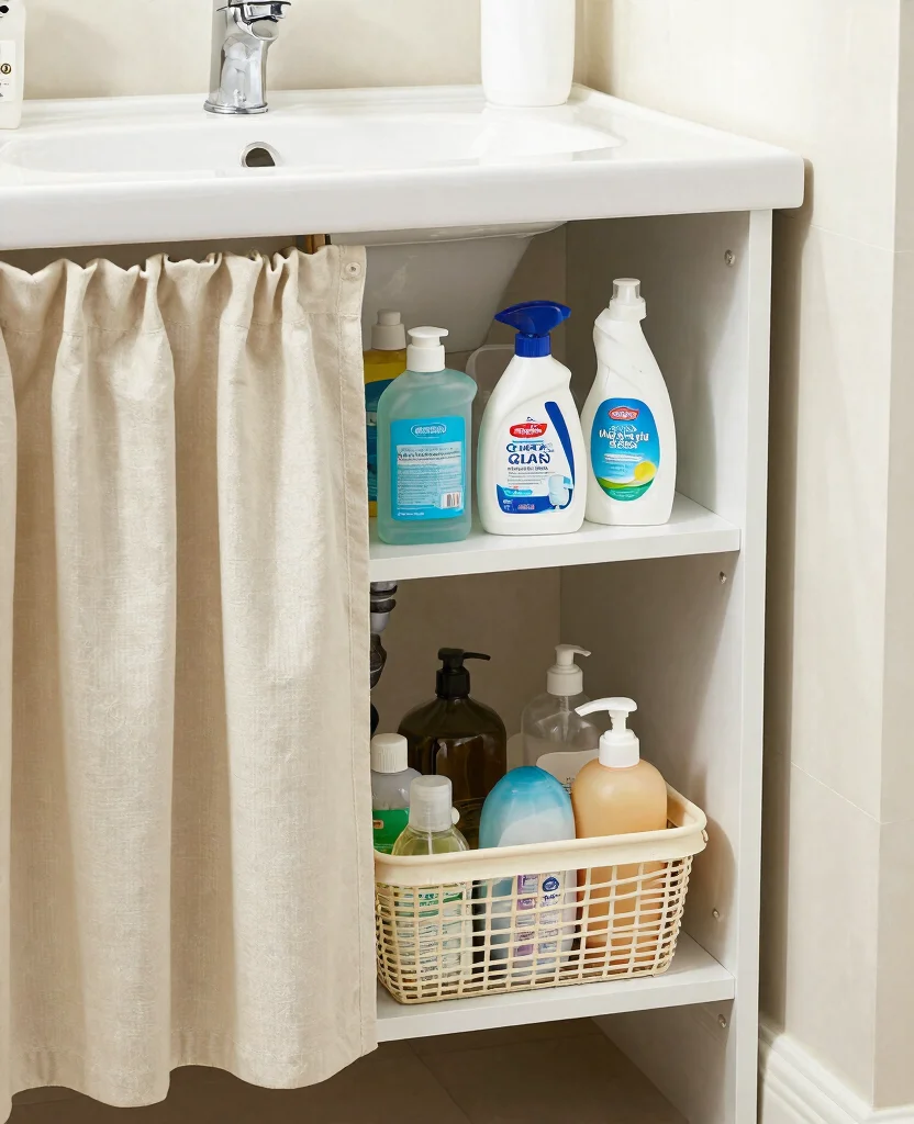 Transform Your Small Bathroom with Creative Storage Ideas for a Clutter-Free Oasis - 8. Under-Sink Storage Solutions: Maximize Hidden Space 1