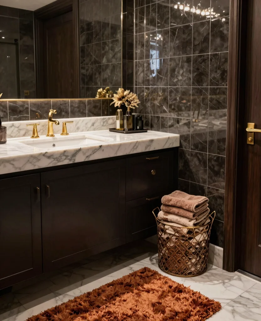 Transform Your Small Bathroom with Modern Luxury Decor Inspiration and Ideas - 2. Luxurious Textures with High-End Materials 1