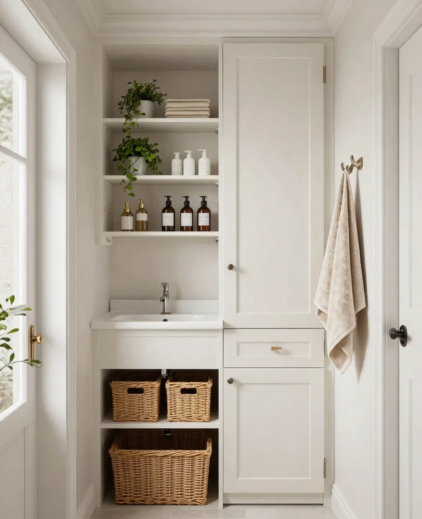 Transform Your Small Bathroom with Modern Luxury Decor Inspiration and Ideas - 3. Clever Storage Solutions 1