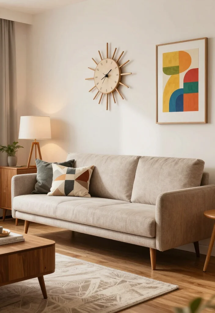 20 Stunning Living Room Decor Ideas That'll Transform Your Space Overnight! - 10. Consider a Mid-Century Modern Look 1