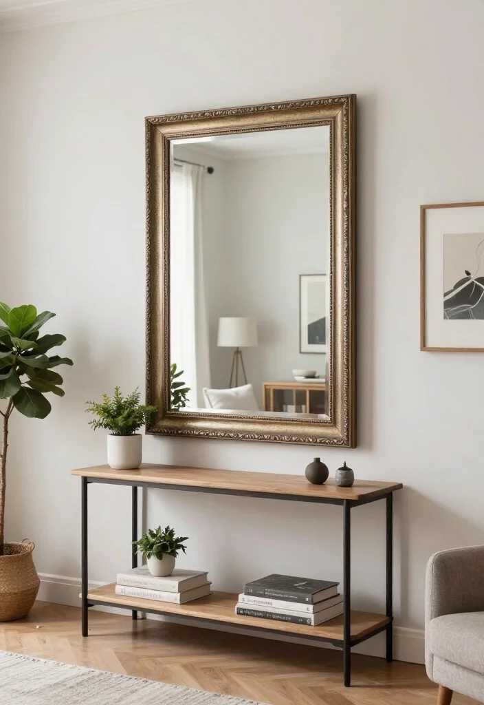 20 Stunning Living Room Decor Ideas That'll Transform Your Space Overnight! - 12. Use Mirrors to Create Depth 1
