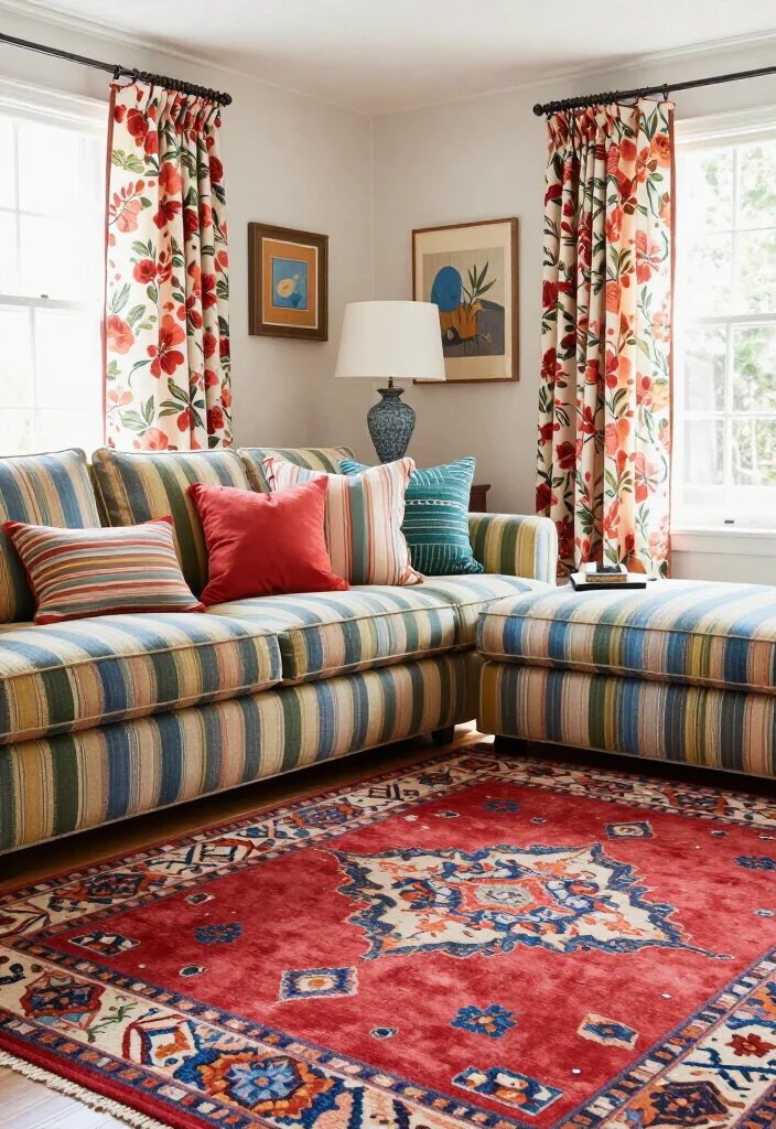 20 Stunning Living Room Decor Ideas That'll Transform Your Space Overnight! - 13. Play with Patterns 1