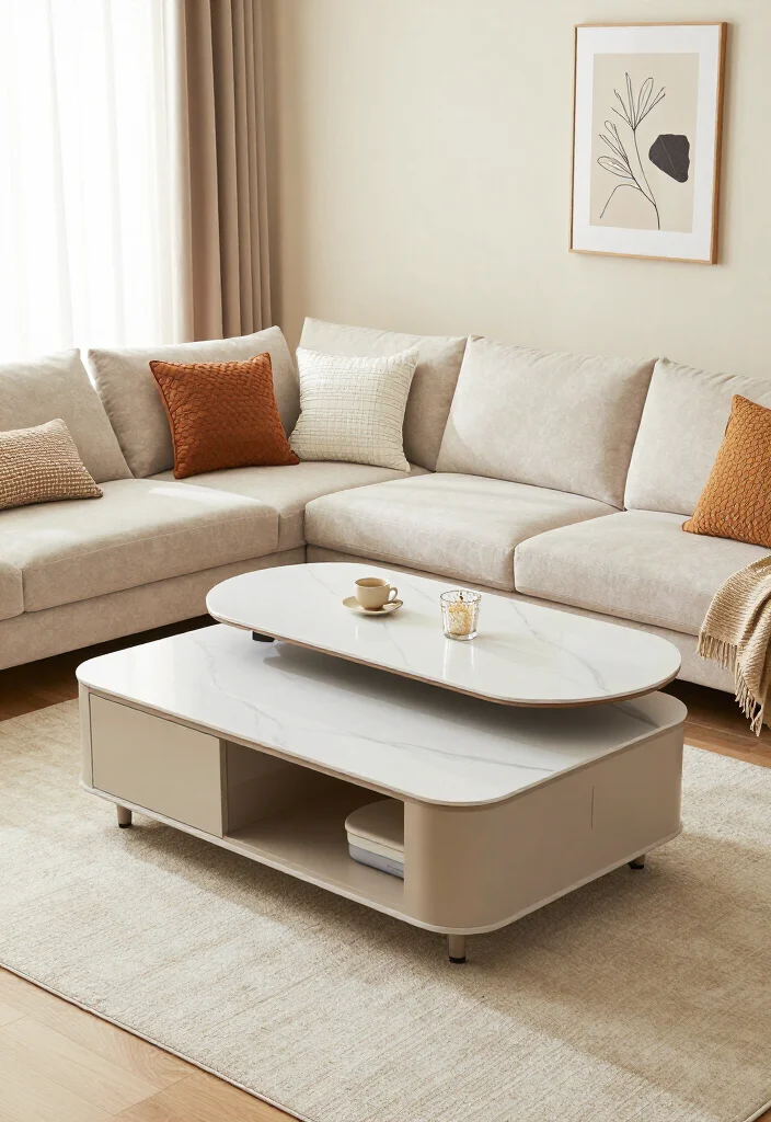 20 Stunning Living Room Decor Ideas That'll Transform Your Space Overnight! - 6. Use Multi-Functional Furniture 1