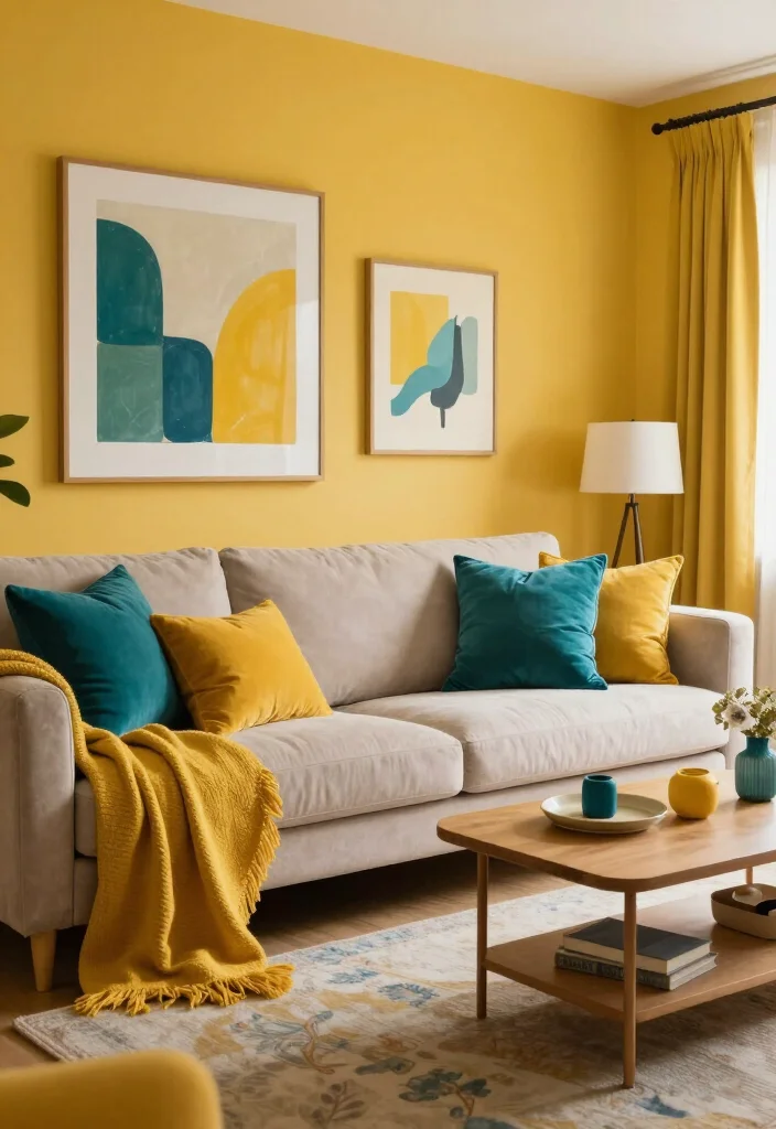 20 Stunning Living Room Decor Ideas That'll Transform Your Space Overnight! - 9. Choose Bold Accent Colors 1