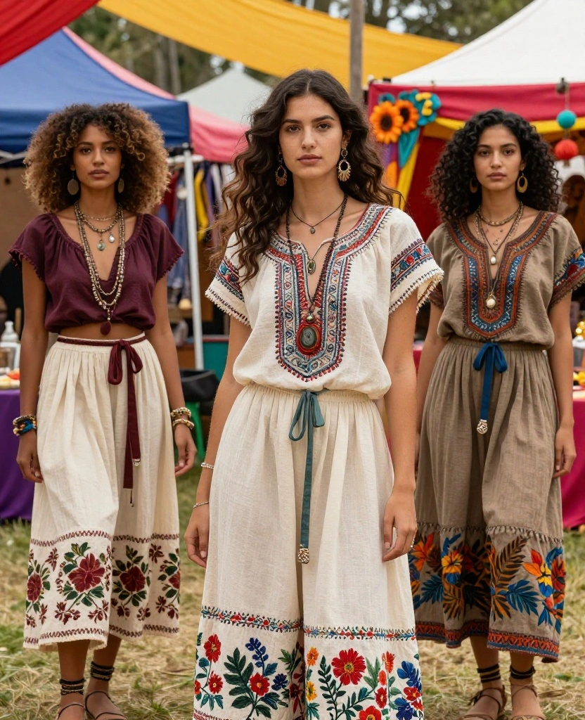 Transform Your Wardrobe with Stunning Skirt Embroidery Ideas to Try This Season - 6. Bohemian Spirit 1