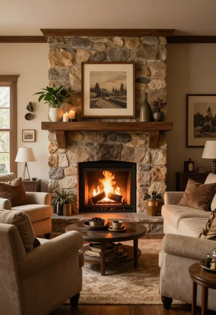 20 Cozy Living Room Ideas That'll Make You Want to Curl Up with a Book! - 10. Create a Focal Point 1