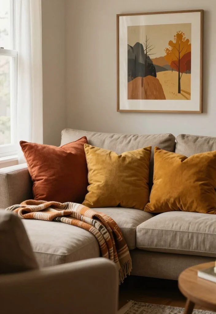 20 Cozy Living Room Ideas That'll Make You Want to Curl Up with a Book! - 13. Warm Accents 1