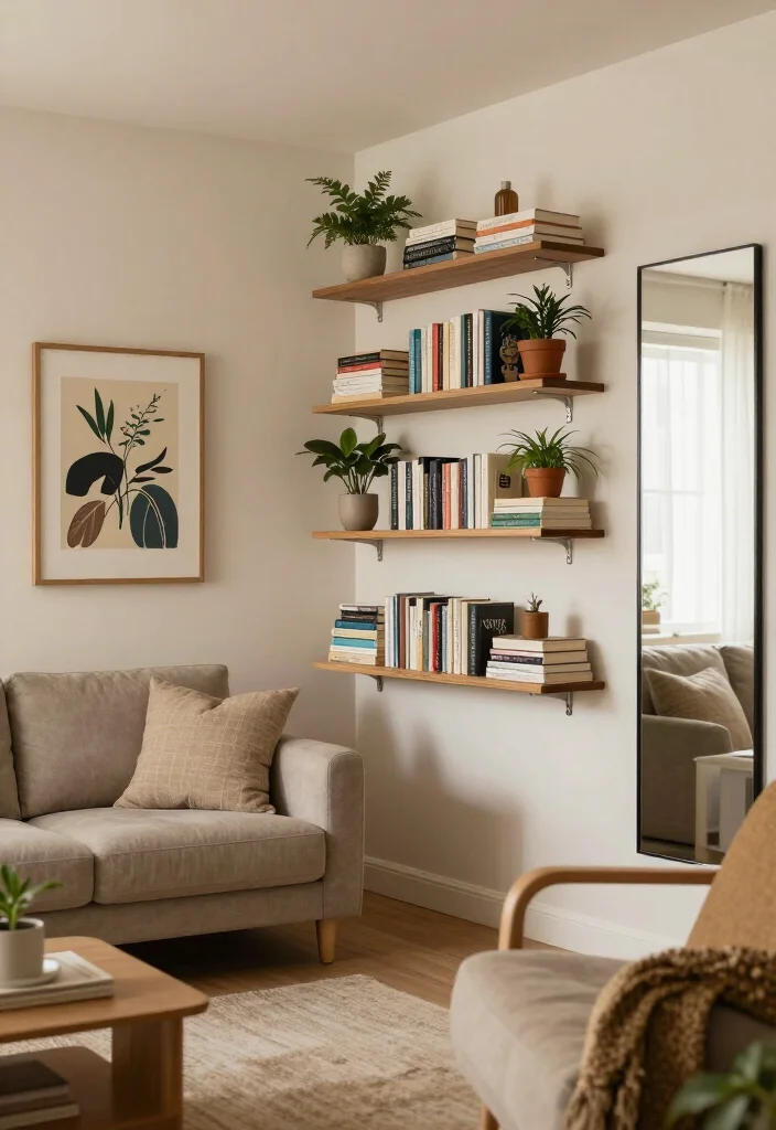 20 Cozy Living Room Ideas That'll Make You Want to Curl Up with a Book! - 14. Utilize Wall Space 1