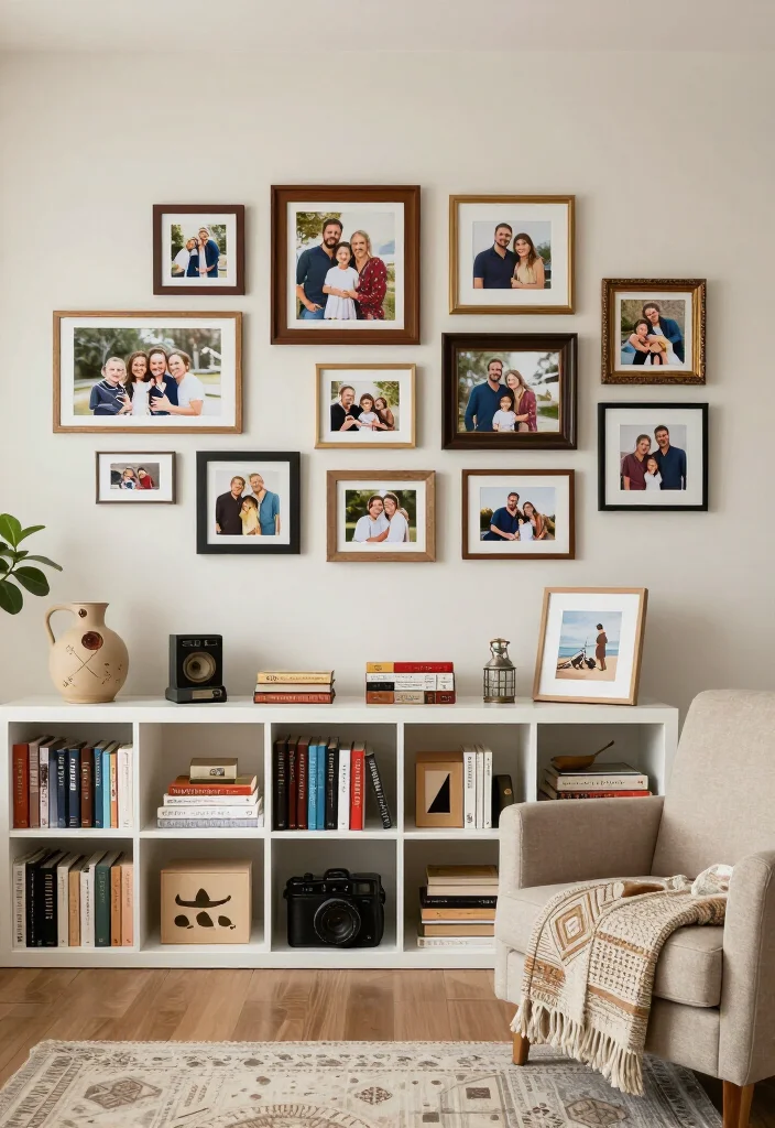 20 Cozy Living Room Ideas That'll Make You Want to Curl Up with a Book! - 6. Personalized Decor 1